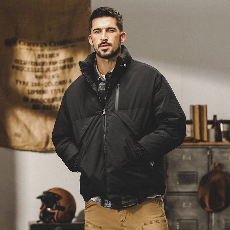 GrogeousBen  Men's  Plus Size loose sport down jacket puffy jackets down winter coat hoodie puffer jacket