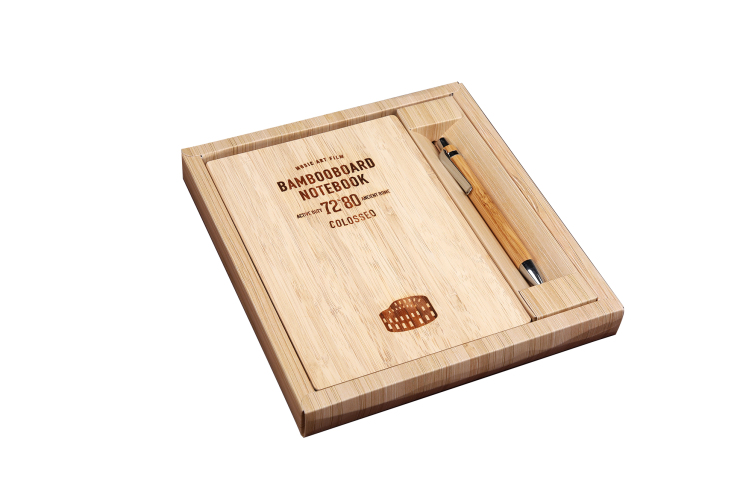 Bamboo cover notebook with pen set