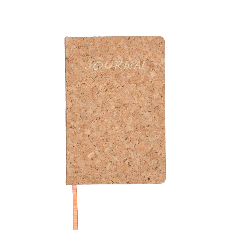 Cork hardcover case bound notebook