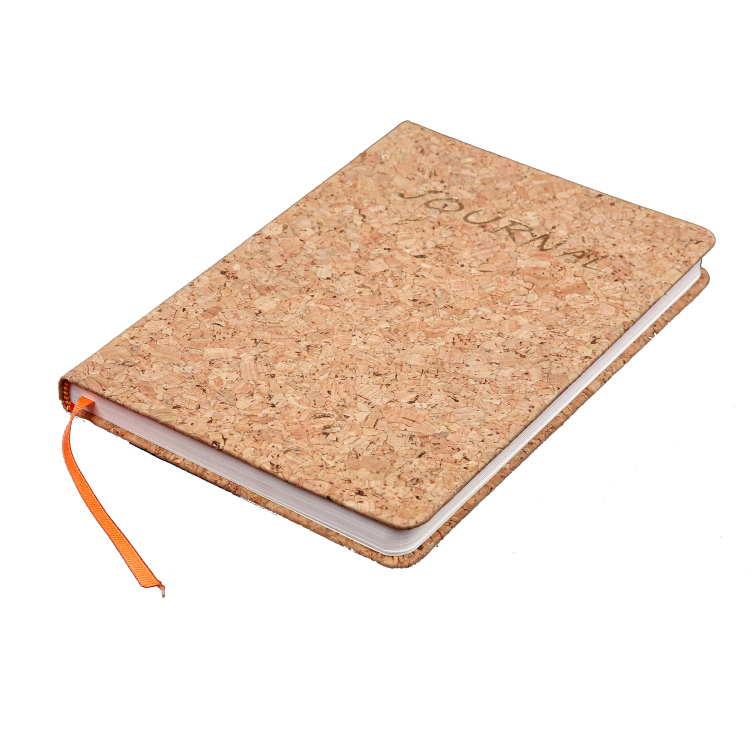 Cork hardcover case bound notebook