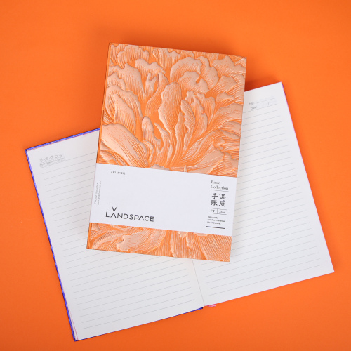 Metallic embossed printing cover with edges printing notebook