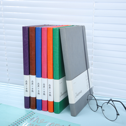PU Leather Hardcover notebooks withh logo foil printed