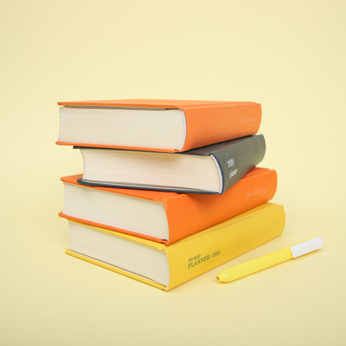 Special paper with grey board hardcover case bound planner