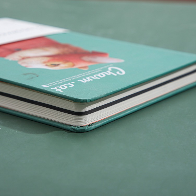 Printing on artpaper with grey board hard cover case bound notebooks
