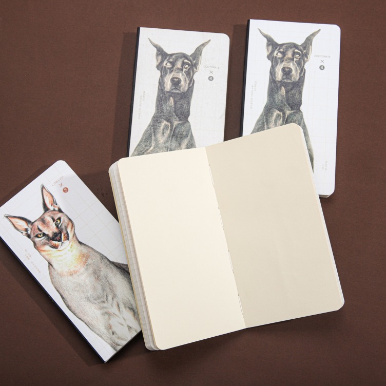 Hardcover notepad with naked binding