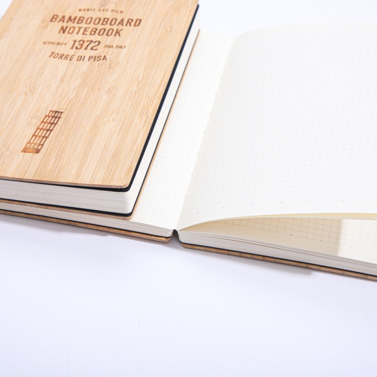 Bamboo cover naked binding notebook