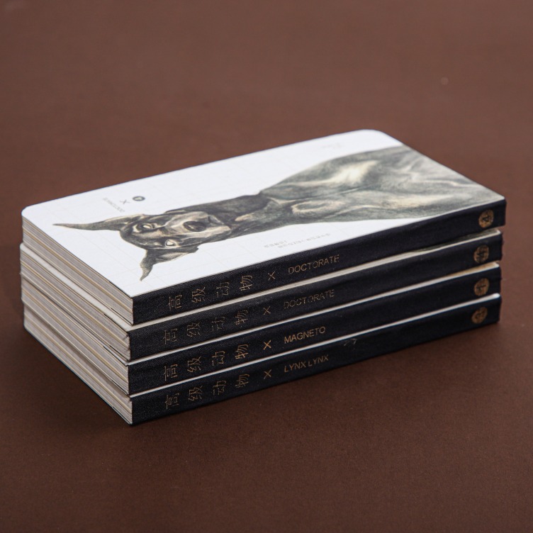 Hardcover notepad with naked binding
