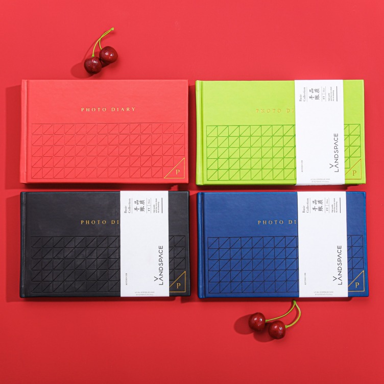 PU Leather with debossed hotstamping photo diary