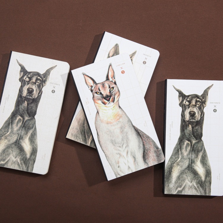 Hardcover notepad with naked binding