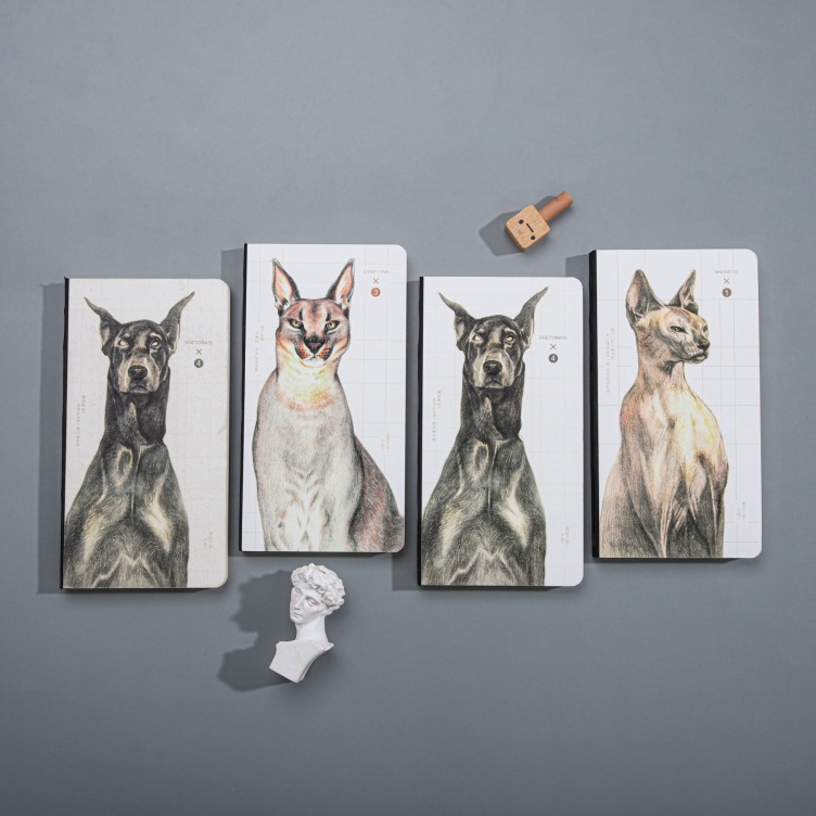 Hardcover notepad with naked binding
