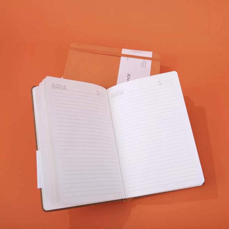 PU Leather Case Binding planner with debossed logo