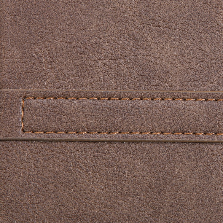 Outer PU leather folder with inside notebooks button closure