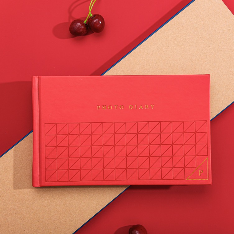 PU Leather with debossed hotstamping photo diary