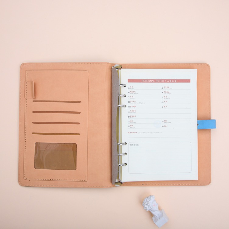 PU Leather Cover With Inside Planner