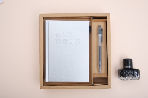 Debossed Logo Printing PU Cover Case bound Notebook Gift Box