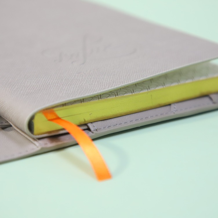 PU Leather cover planner with leather outer folder