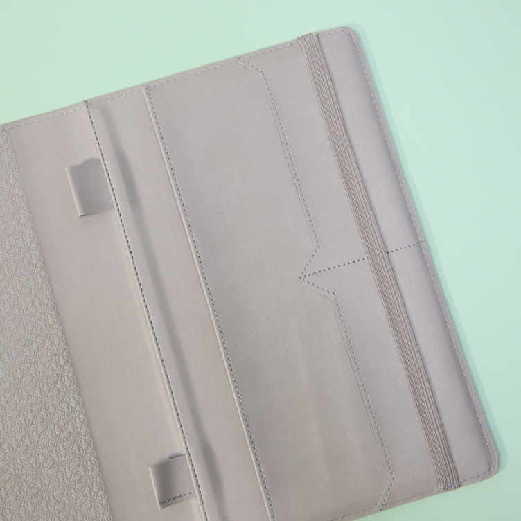 PU Leather cover planner with leather outer folder