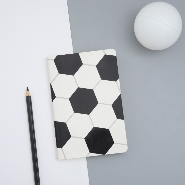A6 White card printing with glossy lamination cover thread sewn binding notebook