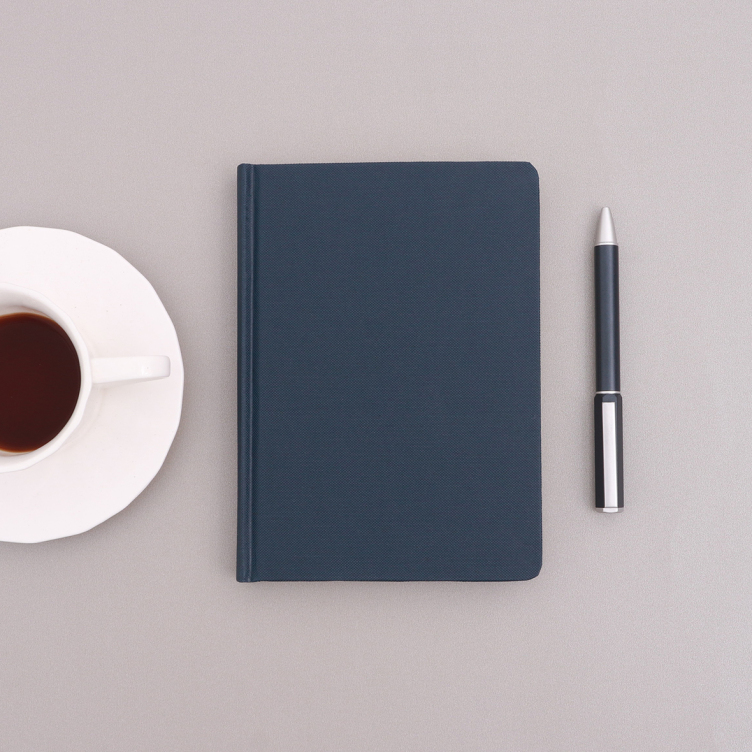 Special paper with grey board hardcover case bound notebook gift sets
