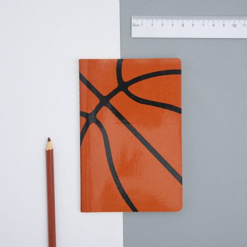 A6 White card printing with glossy lamination cover thread sewn binding notebook