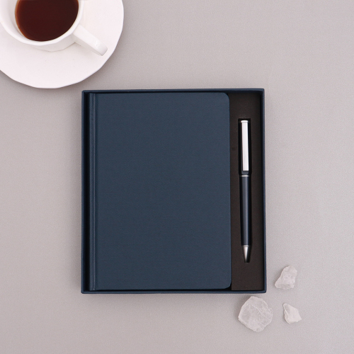 Special paper with grey board hardcover case bound notebook gift sets