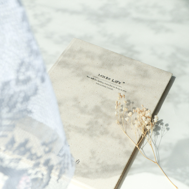 Linen Hardcover notebook with debossed logo