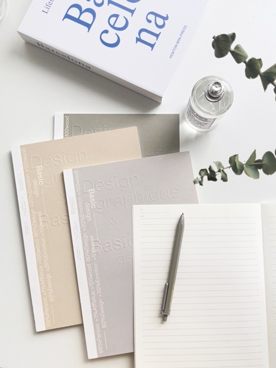 Special cover with embossed logo glue binding notebook