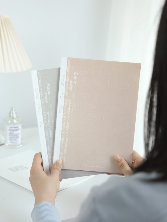Special cover with embossed logo glue binding notebook