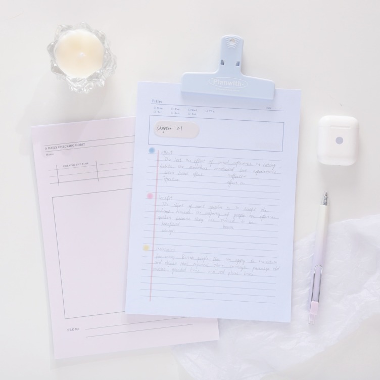 A5 notepad planner