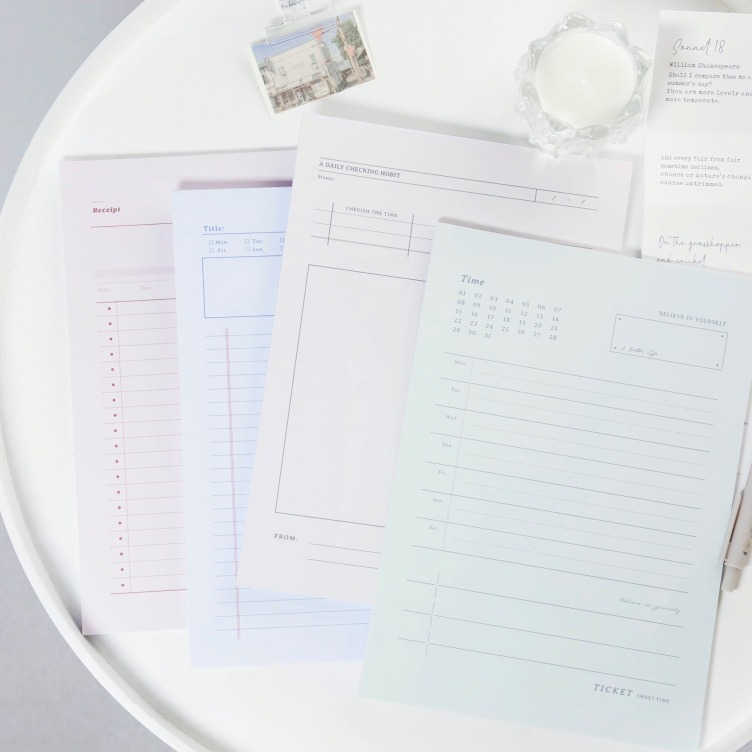 A5 notepad planner