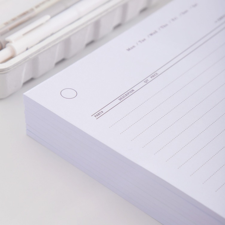 A5 notepad glue binding