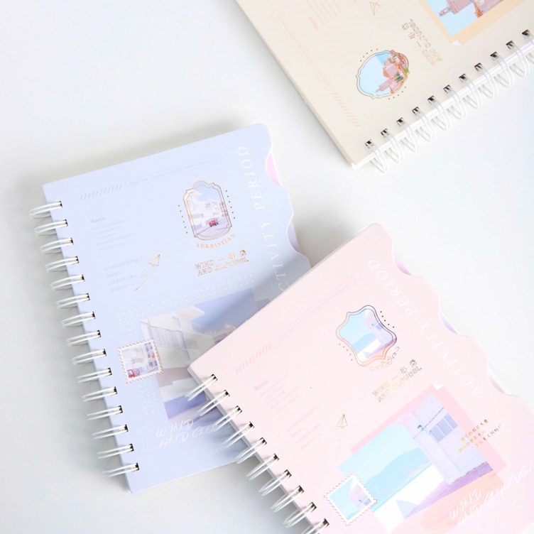 Spiral notebook with dividers