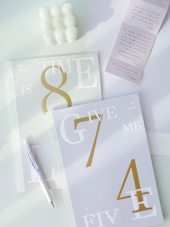 Soft cover notebook with debossing and foil