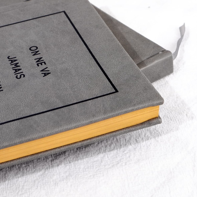 PU cover notebook with gold foil edge