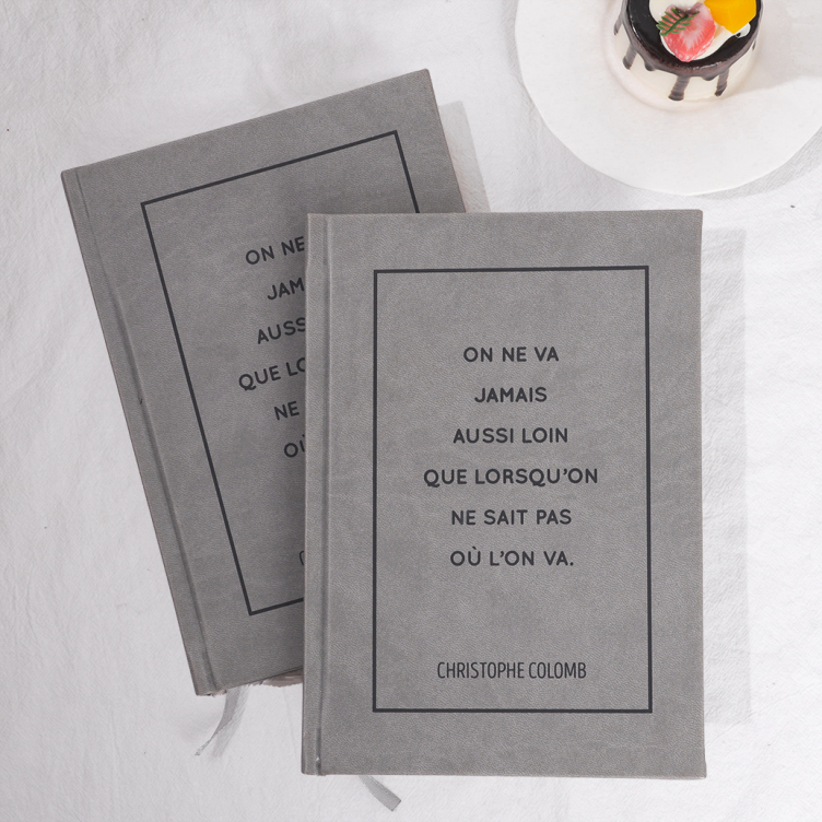 PU cover notebook with gold foil edge