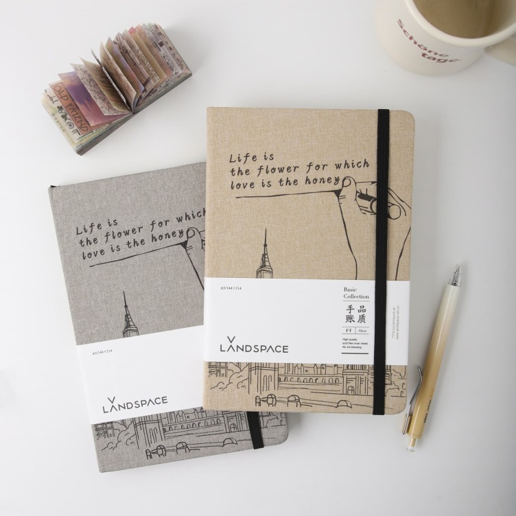 Linen hardcover notebook