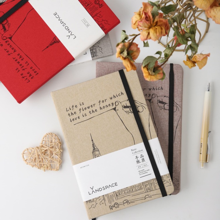 Linen hardcover notebook