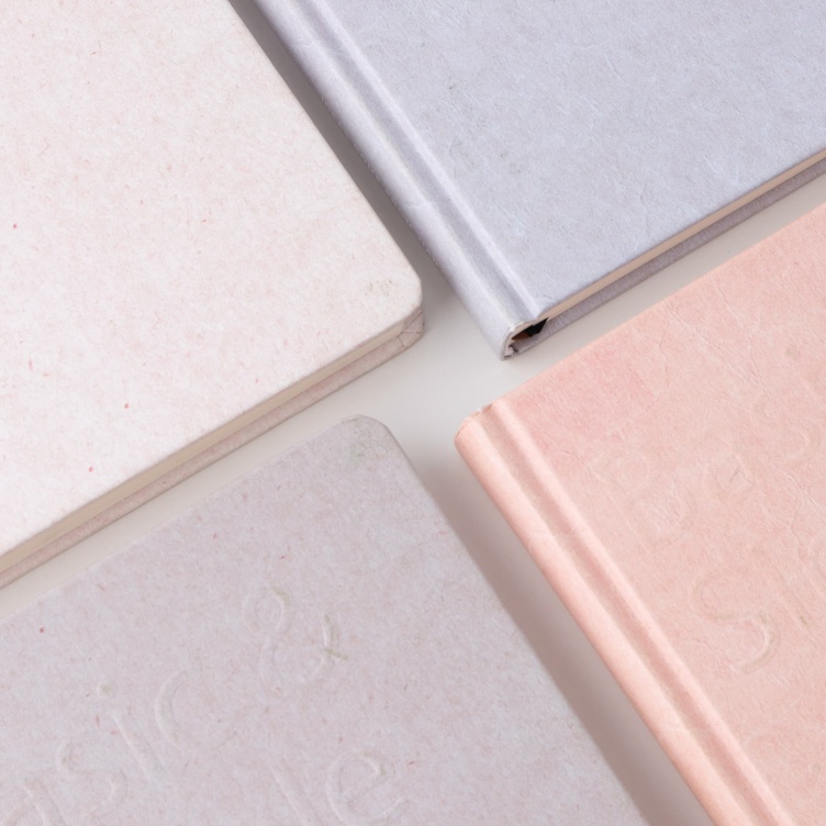 White kraft paper hardcover notebook