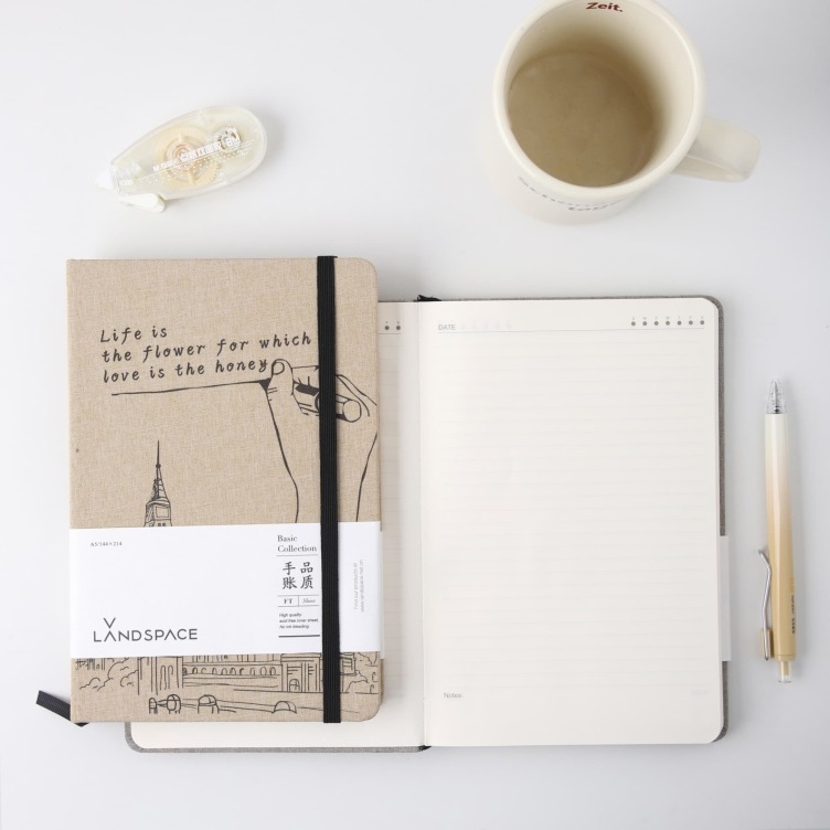 Linen hardcover notebook