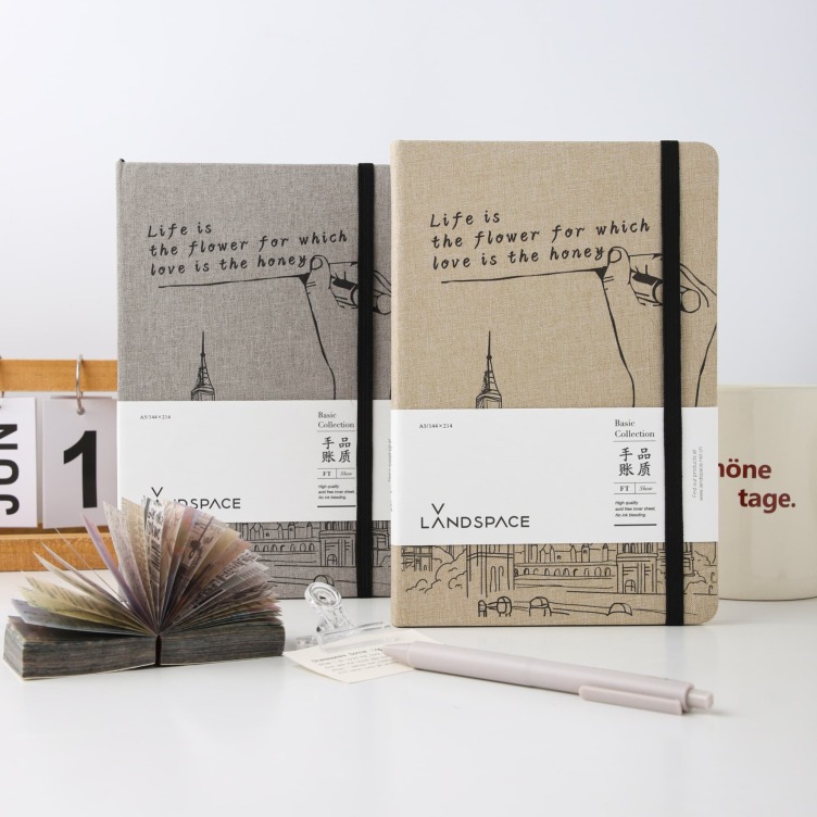 Linen hardcover notebook