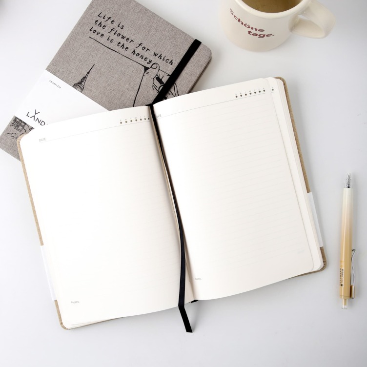 Linen hardcover notebook