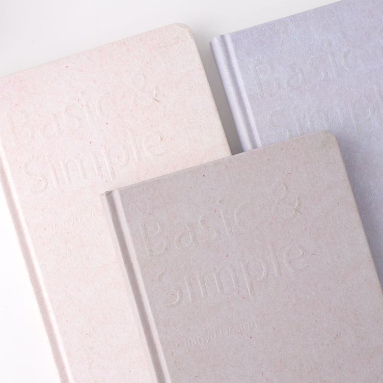 White kraft paper hardcover notebook