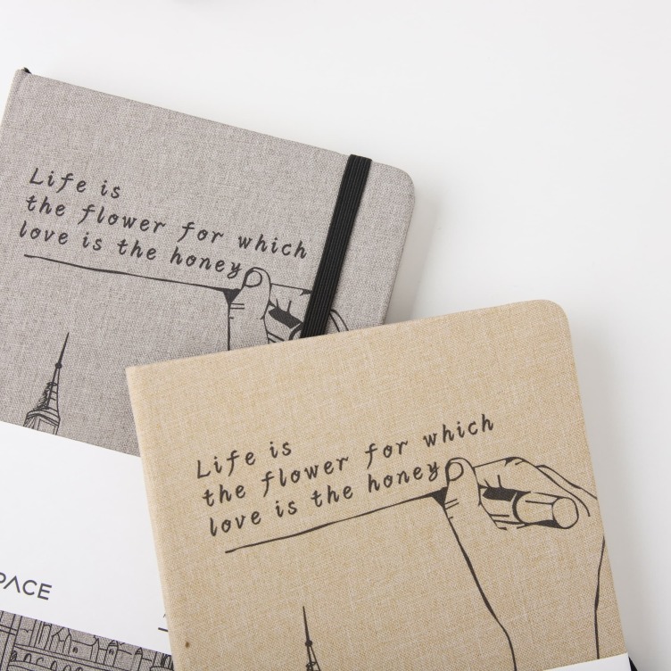 Linen hardcover notebook