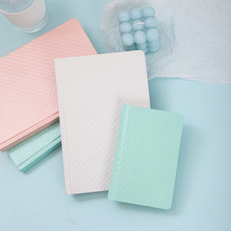 Special paper cover with embossed notebooks