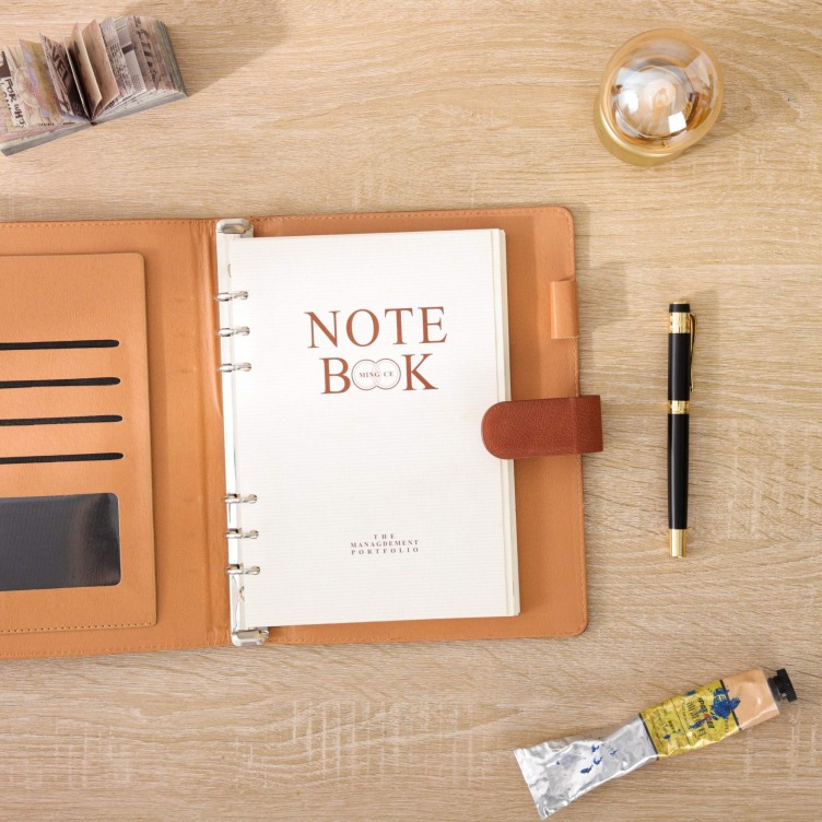 PU Cover Metal Ring Bingding notebook