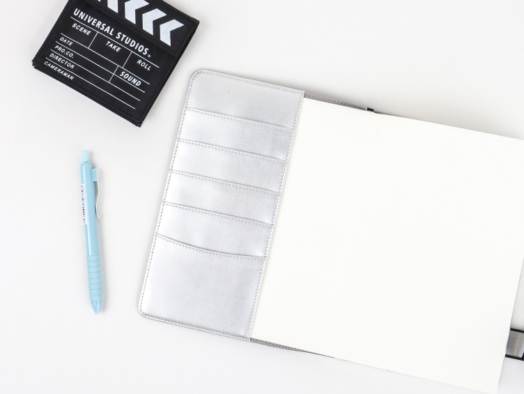 Notebook with PU&Fabric Sleeve-with pockets