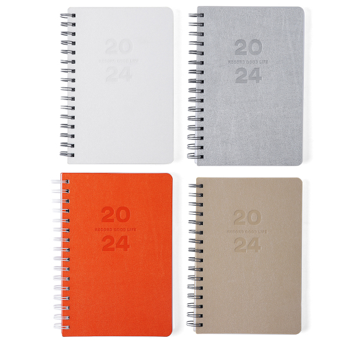 A5 PU Leather Hardcover Planner with blank embossed logo on Cover