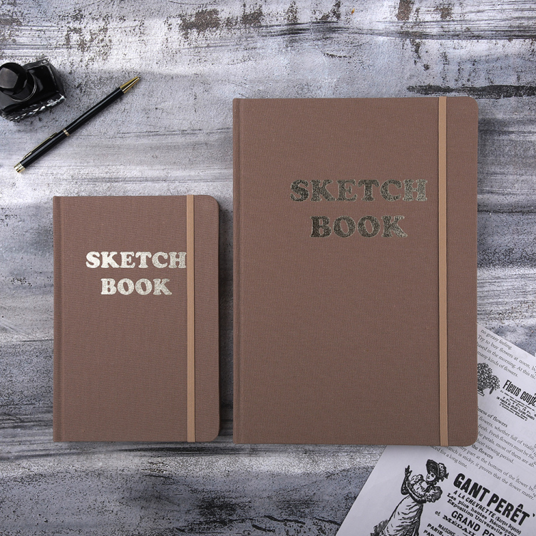 Fabric hardcover case bound watercolor book