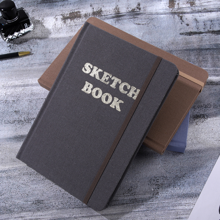 Fabric hardcover case bound watercolor book