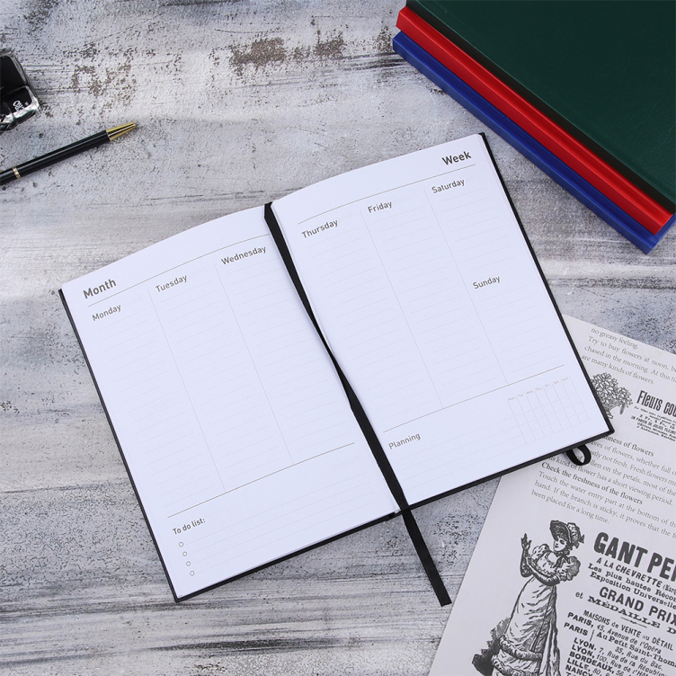 Leatherette paper Hardcover Undated Planner